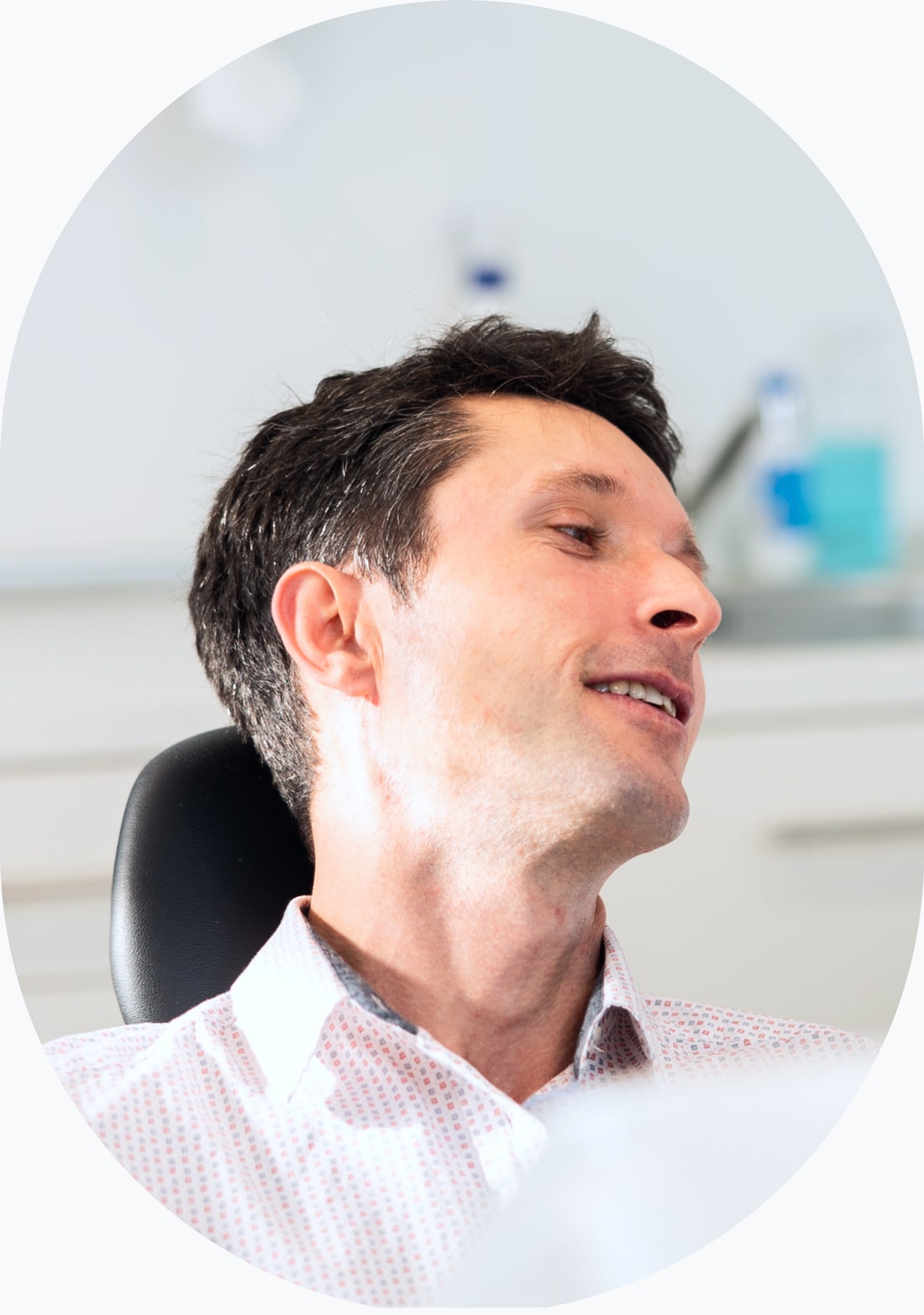 Man smiling after dental care in Westerville OH