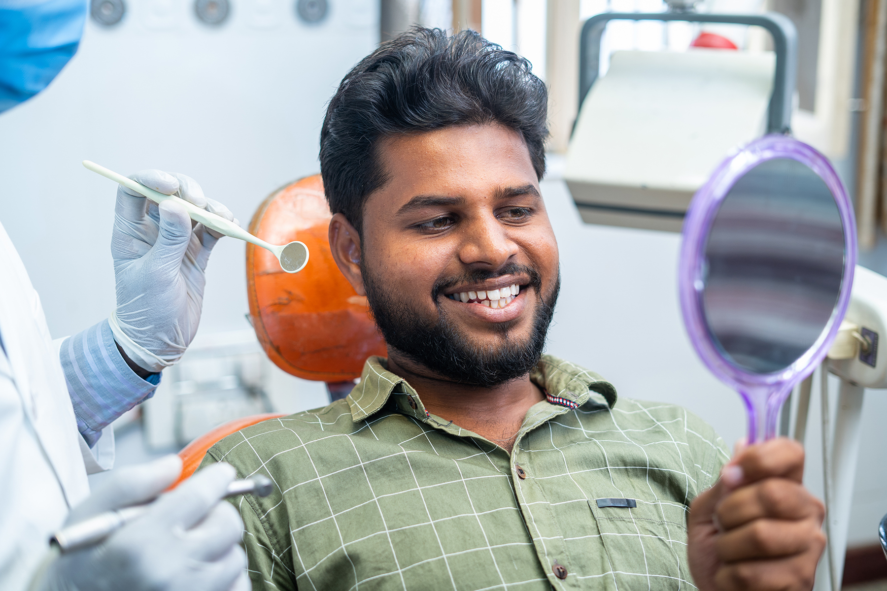 Man happy with his dental implants at Stephan Family Dental in Westerville OH